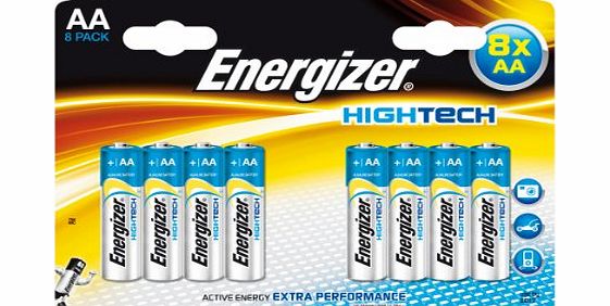 Energizer HighTech Battery Alkaline LR6 1.5V AA Ref 632885 [Pack of 8]